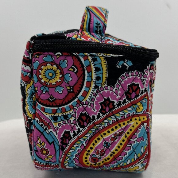 Vera Bradley Parisian Paisley Cosmetic Bag Quilted Zip Makeup Travel Organizer - Picture 6 of 15